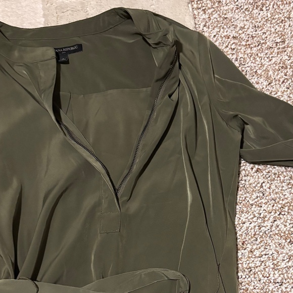 Banana Republic Green Belted Dress - Picture 3 of 3